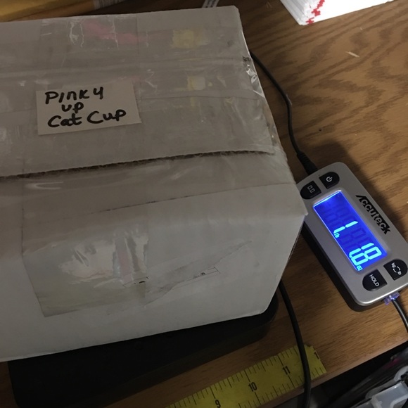 Pinky Up Chloe Kitty Cat Cup Mug Cat White gold ears & handle - Picture 7 of 8